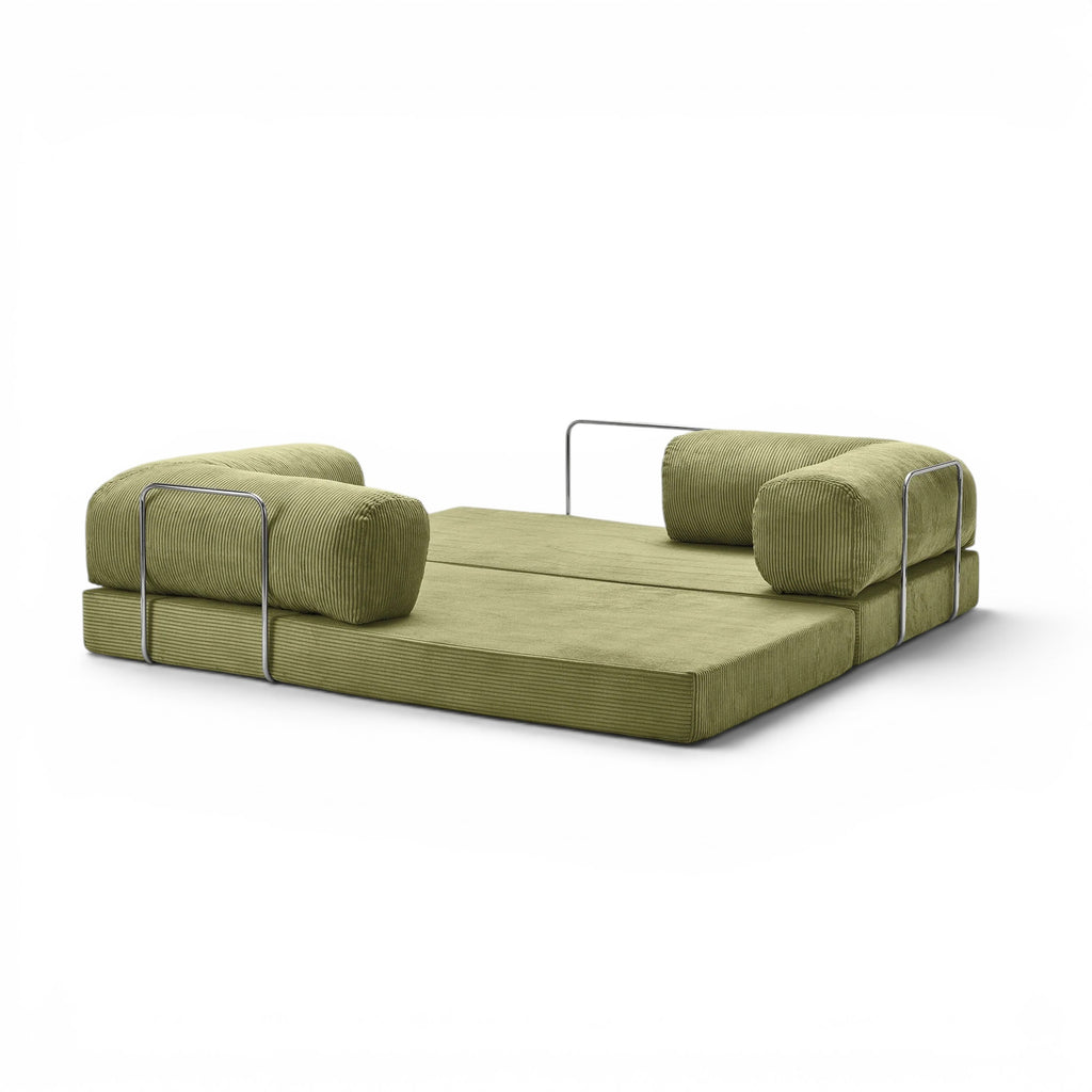 CANAPÉ-LIT  LUVO MODULABLE VERT AMANDE